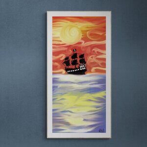 Pirates Ahoy | Kids Art | Modern Wall Art Decor | Minimalist Digital Prints